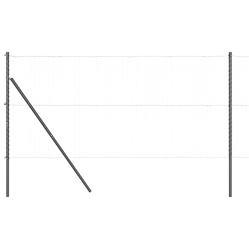 vidaXL Embedded Fence Post 52 pcs Grey Powder-Coated Steel 2