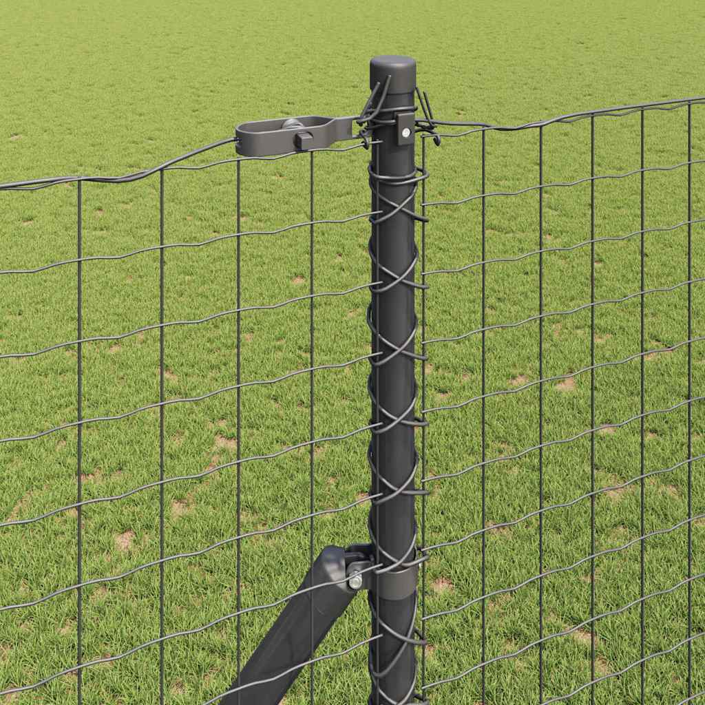 vidaXL Embedded Fence Post 52 pcs Grey Powder-Coated Steel 3