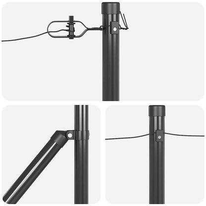 vidaXL Ground Spike Fence Post 52 pcs Grey Powder-Coated Steel 6