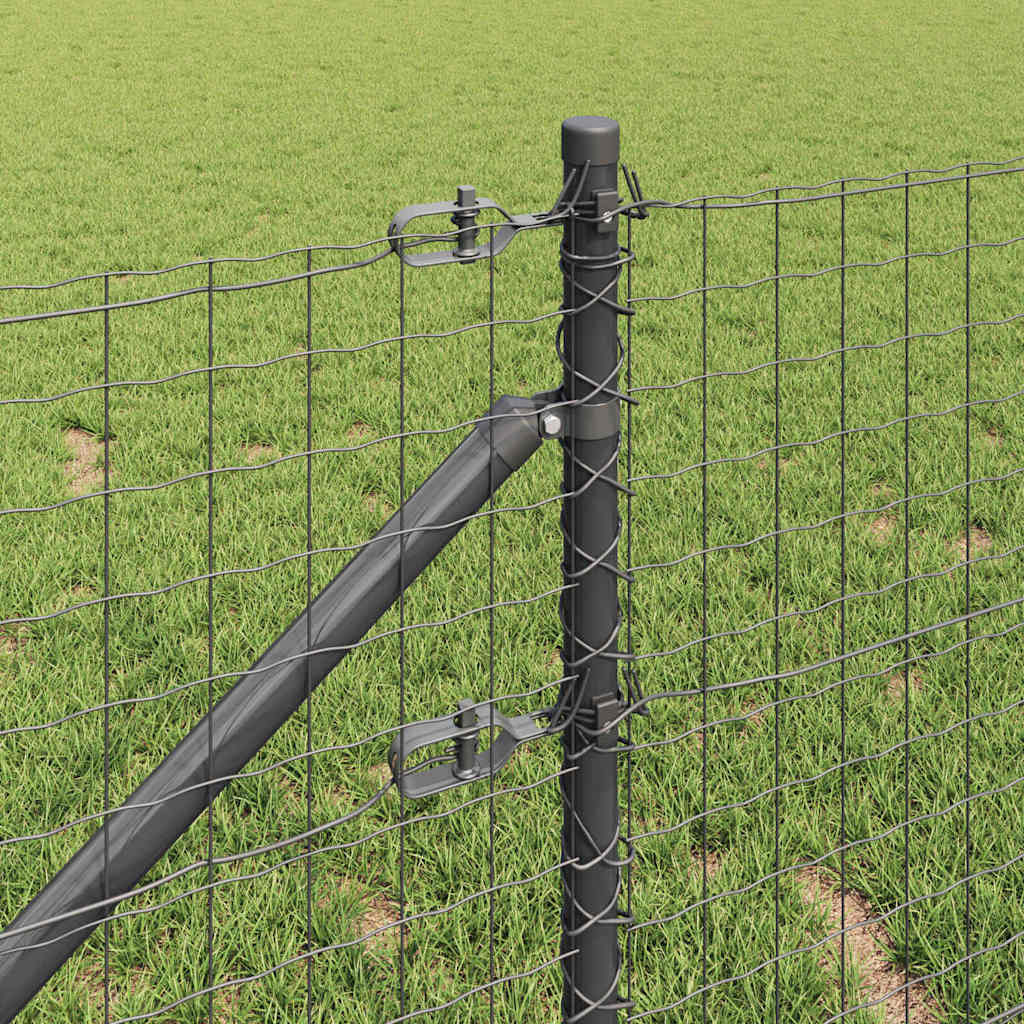 vidaXL Ground Spike Fence Post 52 pcs Grey Powder-Coated Steel 3