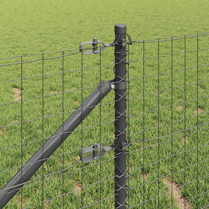 vidaXL Ground Spike Fence Post 52 pcs Grey Powder-Coated Steel 3