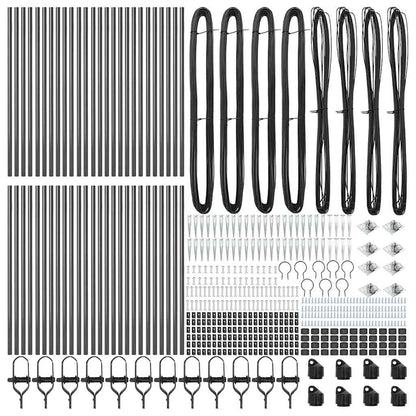 vidaXL Ground Spike Fence Post 52 pcs Grey Powder-Coated Steel 5