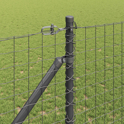 vidaXL Ground Spike Fence Post 52 pcs Grey Powder-Coated Steel 3