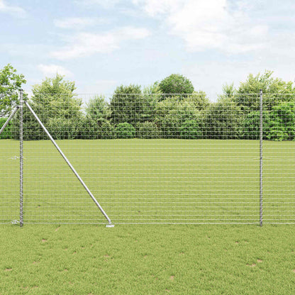 vidaXL Ground Spike Fence Post 52 pcs Silver Powder-Coated Steel 1