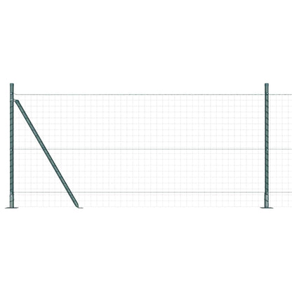 vidaXL Fence Post with Concrete Base 52 pcs Green Powder-Coated Steel 2