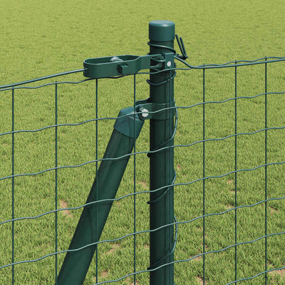 vidaXL Fence Post with Concrete Base 52 pcs Green Powder-Coated Steel 4