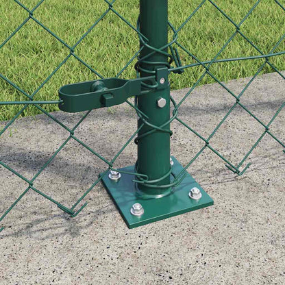 vidaXL Chainlink Fence with Concrete Base 25 x 1.6 m PVC-Coated Steel 4