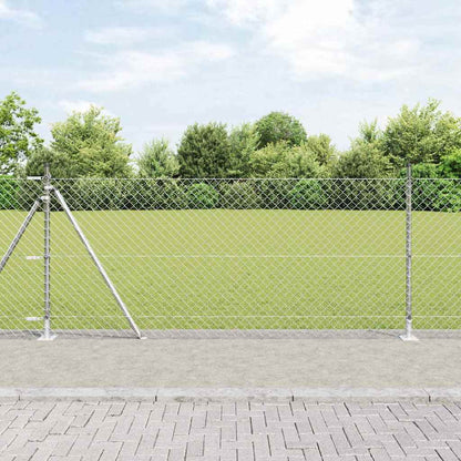Chainlink Fence with Concrete Base 25 x 0.4 m PVC-Coated Steel mesh Size 60 x 60 mm mesh Concrete Base Fix Galvanised steel 1 m