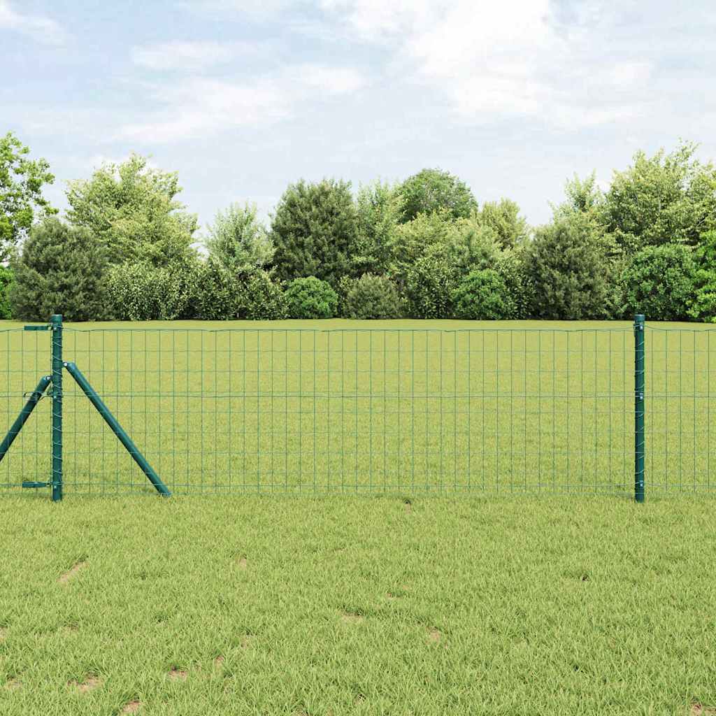 Euro Fence 50 x 0.4 m PVC-Coated Steel Mesh Ground Fix Green 0.4 m 50 x 75 mm mesh