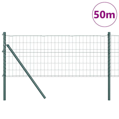 Euro Fence 50 x 0.4 m PVC-Coated Steel Mesh Ground Fix Green 0.4 m 50 x 100 mm mesh