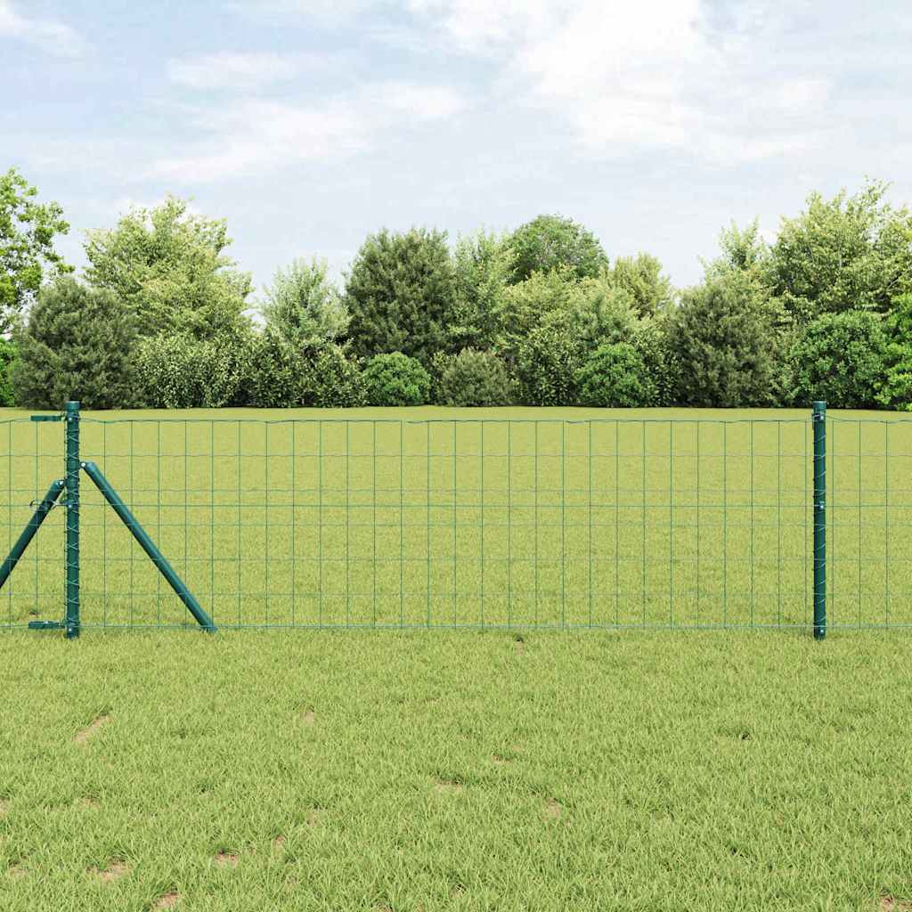Euro Fence 50 x 0.4 m PVC-Coated Steel Mesh Ground Fix Green 0.6 m 75 x 100 mm mesh