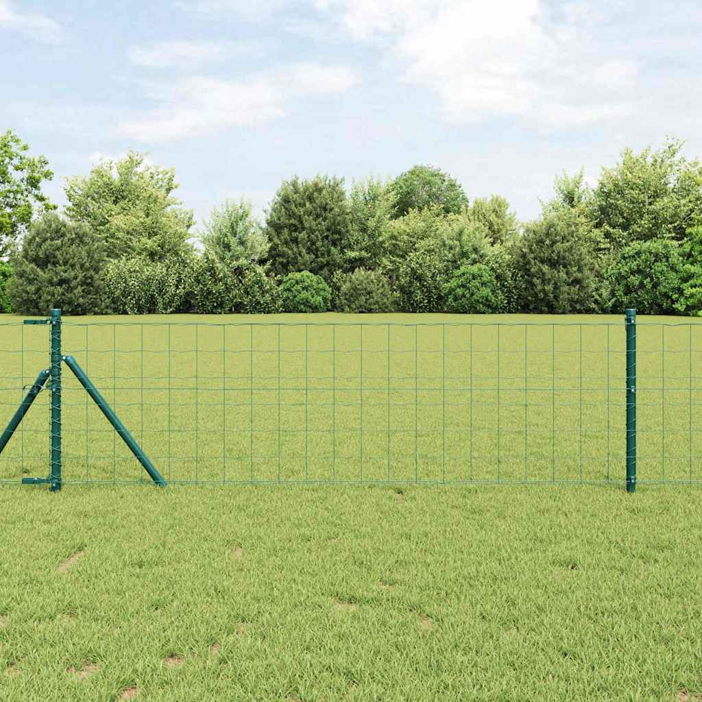 Euro Fence 50 x 0.4 m PVC-Coated Steel Mesh Ground Fix Green 0.4 m 100 x 100 mm mesh
