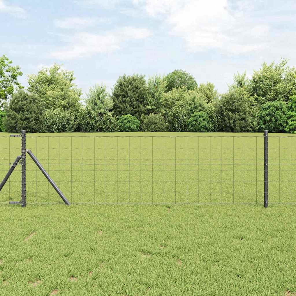 Euro Fence 10 x 1 m PVC-Coated Steel Mesh Ground Fix Grey mesh Size 100 x 100 mm mesh 0.8 m