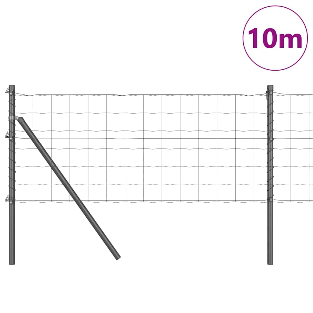 Euro Fence 10 x 1 m PVC-Coated Steel Mesh Ground Fix Grey mesh Size 100 x 100 mm mesh 0.8 m
