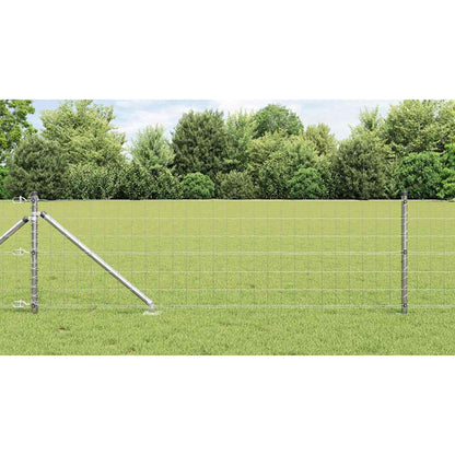 vidaXL Euro Fence with Spikes 50 x 0.4 m Silver Mesh Spike Anchor Fix Galvanised Steel
