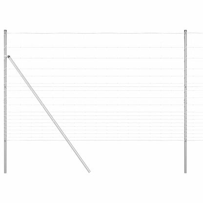 vidaXL Ground Fix Welded Wire Fence 50 x 1.5 m Galvanised Steel Silver 2