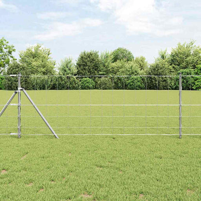 vidaXL Ground Fix Welded Wire Fence 100 x 0.8 m Galvanised Steel Mesh 1