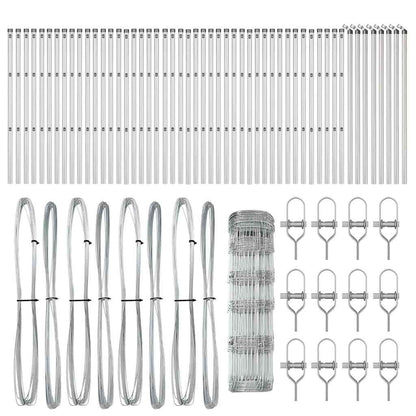 vidaXL Ground Fix Welded Wire Fence 100 x 0.8 m Galvanised Steel Mesh 5
