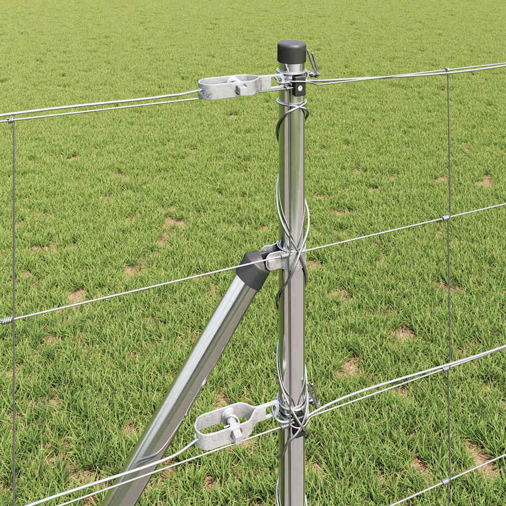 vidaXL Ground Fix Welded Wire Fence 100 x 0.8 m Galvanised Steel Mesh 4