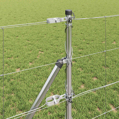 vidaXL Ground Fix Welded Wire Fence 100 x 0.8 m Galvanised Steel Mesh 4