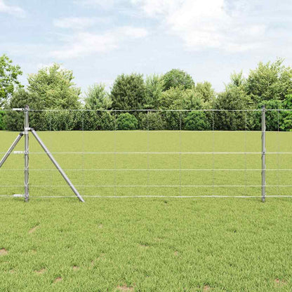 vidaXL Ground Fix Welded Wire Fence 100 x 0.8 m Galvanised Steel Mesh 1