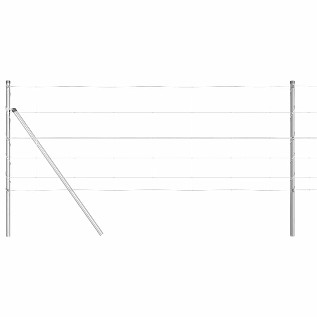 vidaXL Ground Fix Welded Wire Fence 100 x 0.8 m Galvanised Steel Mesh 2
