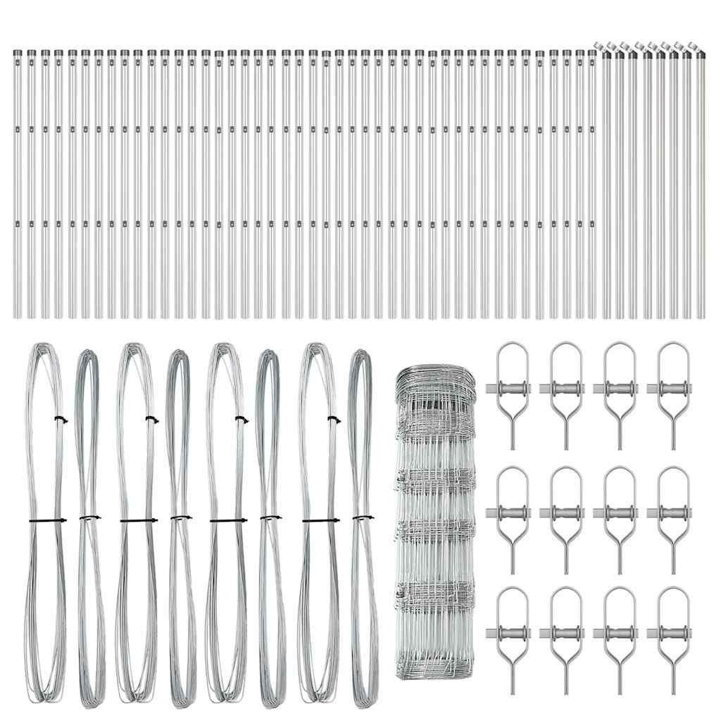 vidaXL Ground Fix Welded Wire Fence 100 x 0.8 m Galvanised Steel Mesh 5