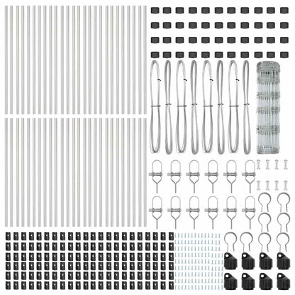 vidaXL Ground Fix Welded Wire Fence 100 x 0.8 m Galvanised Steel Mesh 6