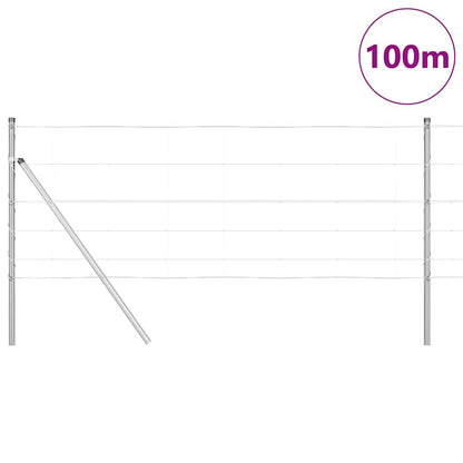 vidaXL Ground Fix Welded Wire Fence 100 x 0.8 m Galvanised Steel Mesh 3