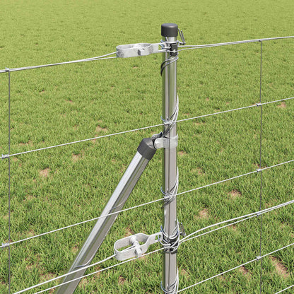 vidaXL Ground Fix Welded Wire Fence 100 x 0.8 m Galvanised Steel Mesh 4