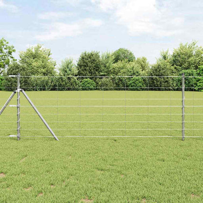 vidaXL Ground Fix Welded Wire Fence 100 x 0.8 m Galvanised Steel Mesh 1