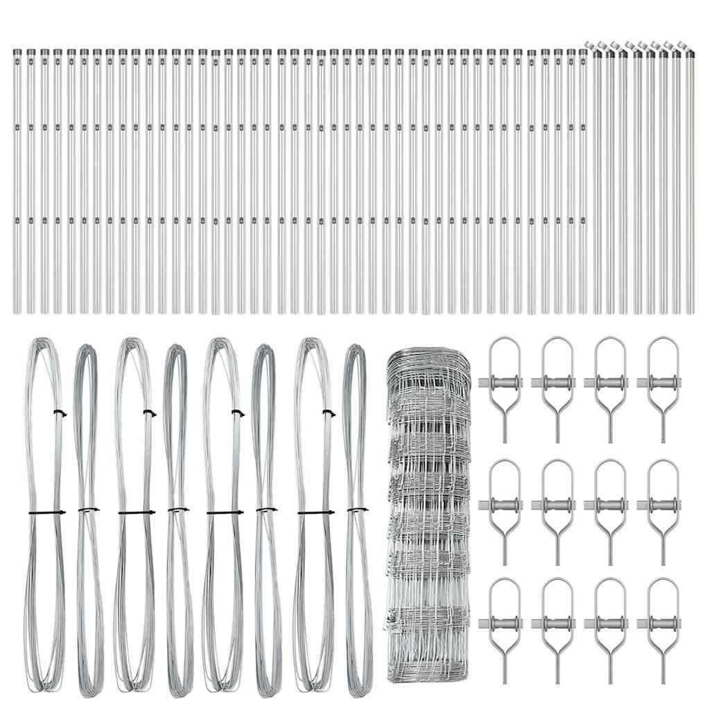 vidaXL Ground Fix Welded Wire Fence 100 x 0.8 m Galvanised Steel Mesh 5