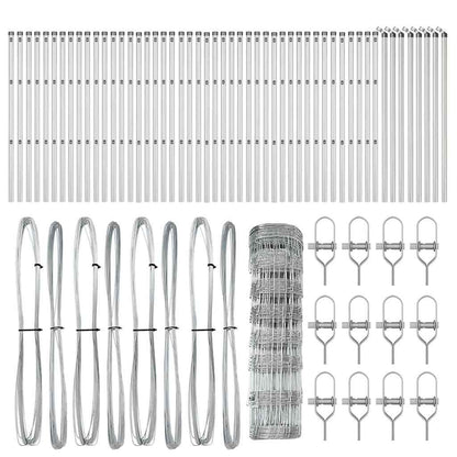 vidaXL Ground Fix Welded Wire Fence 100 x 0.8 m Galvanised Steel Mesh 5