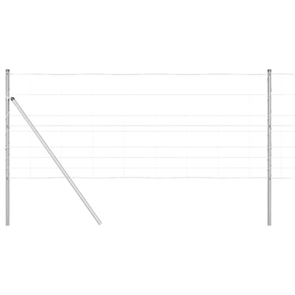 vidaXL Ground Fix Welded Wire Fence 100 x 1 m Galvanised Steel Silver 2