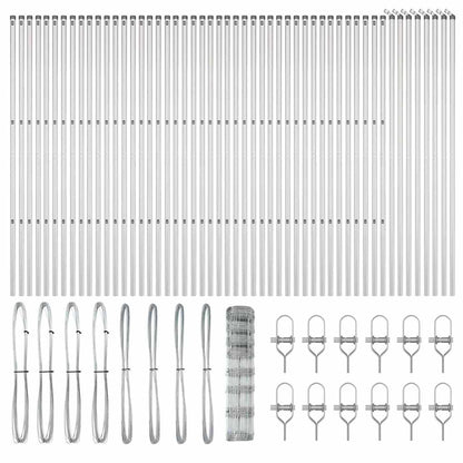 vidaXL Ground Fix Welded Wire Fence 100 x 1 m Galvanised Steel Silver 5