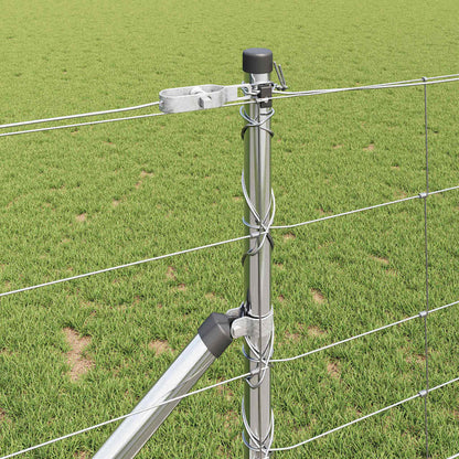 vidaXL Welded Wire Fence with Spikes 50 x 1 m Galvanised Steel Silver 4