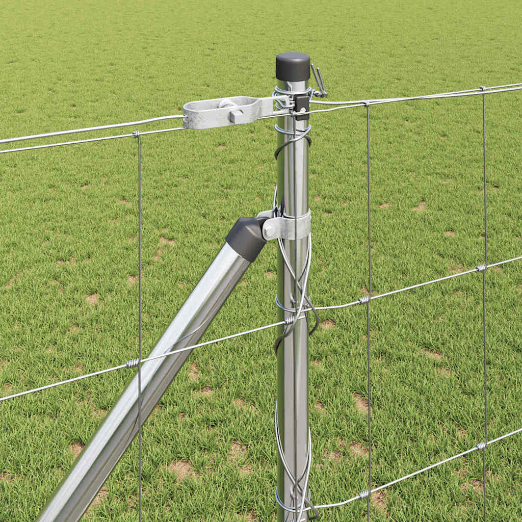 vidaXL Welded Wire Fence with Spikes 50 x 1.2 m Galvanised Steel Mesh 4