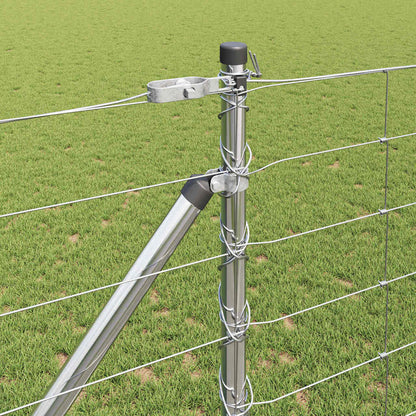 vidaXL Welded Wire Fence with Spikes 50 x 1.2 m Galvanised Steel Mesh 4