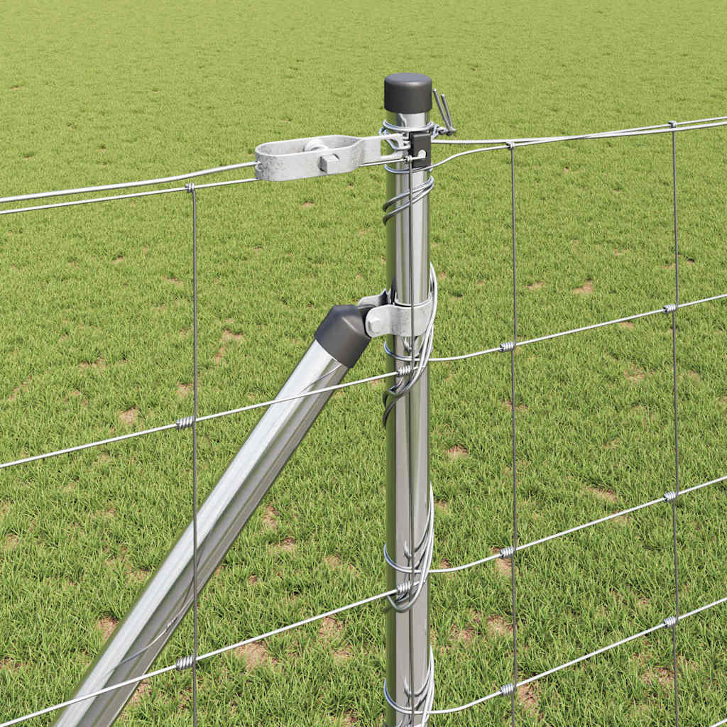 vidaXL Welded Wire Fence with Spikes 50 x 1.2 m Galvanised Steel Mesh 4