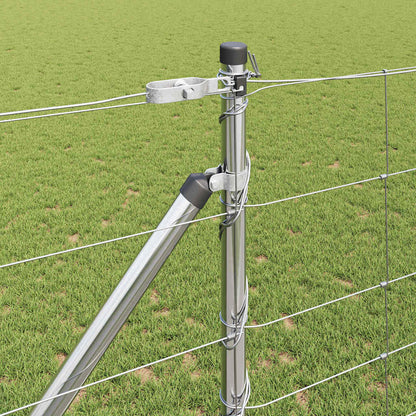 vidaXL Welded Wire Fence with Spikes 50 x 1.2 m Galvanised Steel Mesh 4