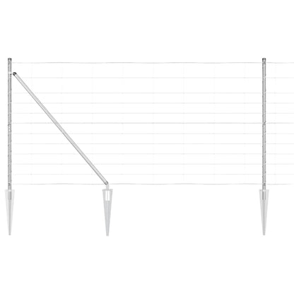 vidaXL Welded Wire Fence with Spikes 50 x 1.2 m Galvanised Steel Mesh 2
