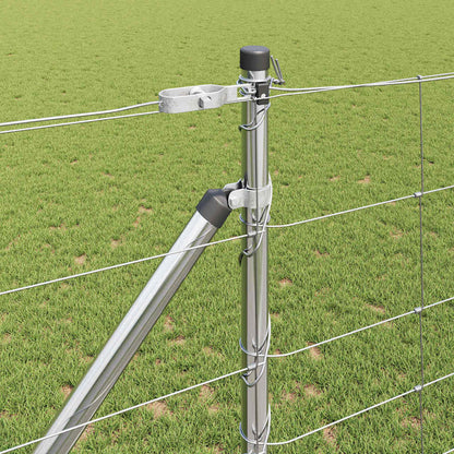 vidaXL Welded Wire Fence with Spikes 50 x 1.2 m Galvanised Steel Mesh 4