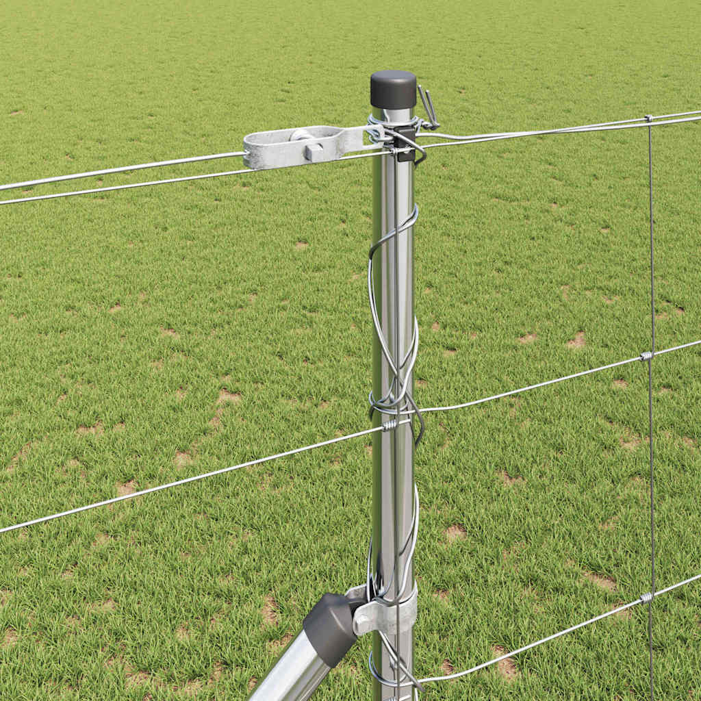 vidaXL Welded Wire Fence with Spikes 50 x 1.4 m Galvanised Steel Mesh 4