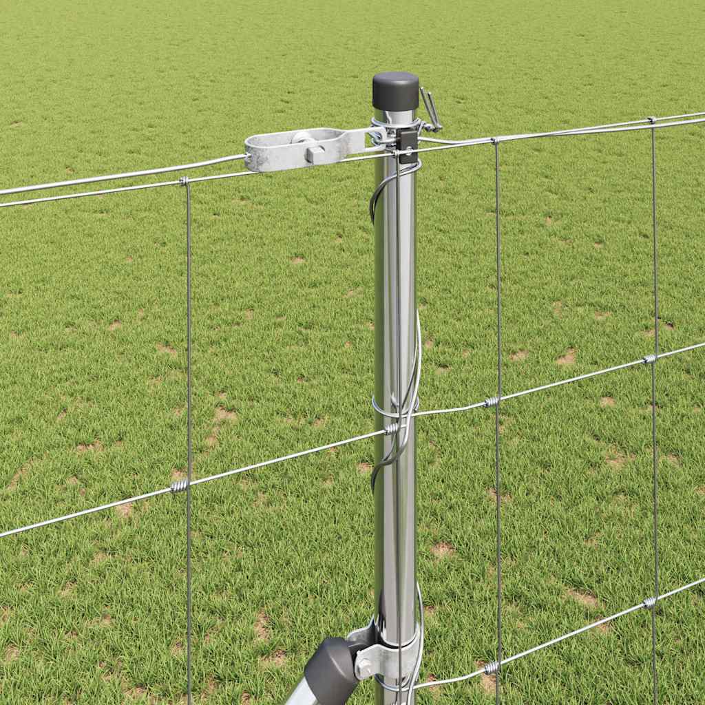 vidaXL Welded Wire Fence with Spikes 50 x 1.5 m Galvanised Steel Mesh 4