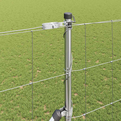 vidaXL Welded Wire Fence with Spikes 50 x 1.5 m Galvanised Steel Mesh 4