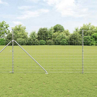 vidaXL Welded Wire Fence with Spikes 50 x 1.5 m Galvanised Steel Mesh 1