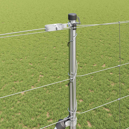 vidaXL Welded Wire Fence with Spikes 50 x 1.5 m Galvanised Steel Mesh 4