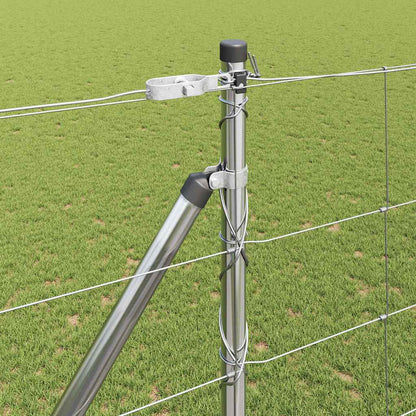 vidaXL Welded Wire Fence with Spikes 50 x 1.6 m Galvanised Steel Mesh 4