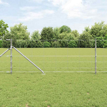 vidaXL Welded Wire Fence with Spikes 100 x 0.8 m Galvanised Steel Mesh 1