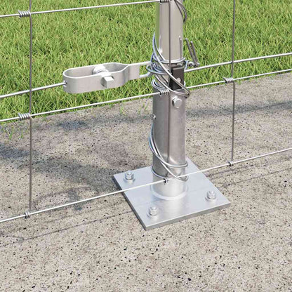 vidaXL Welded Wire Fence with Concrete Base 50 x 1.4 m Silver Mesh 4